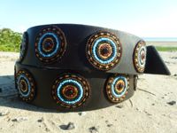 Masai disk turquoise brown